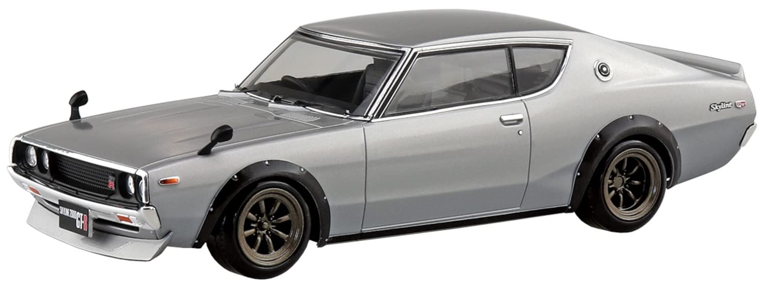 

Aoshima Bunka Kyozai Scale The Snap Kit Series Nissan C110 Skyline Custom Plastic Model Kit 1/32 GT-R (Silver) Pre-Colored No. 18-SP1