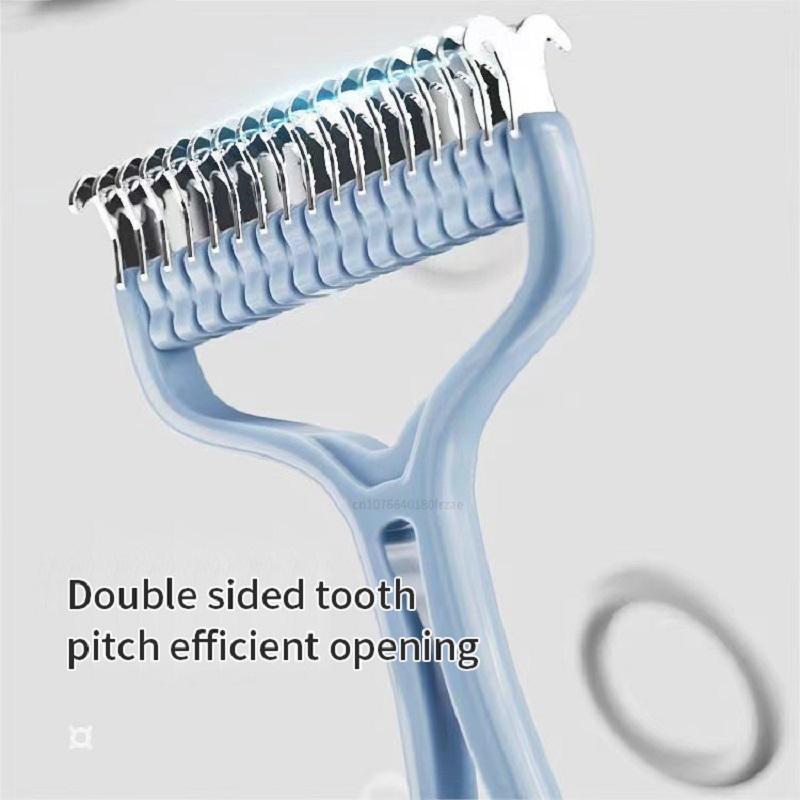 Cat Brush Cat Fur Knot Cutter Pets Hair Removal Comb Dog Grooming Shedding Tools Double Sided Stainless Brush Pet Products