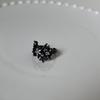 Punk Gothic Inlaid Zircon Star Black Open Ring Neutral Retro Creative Irregular Daily Party Jewelry Gift