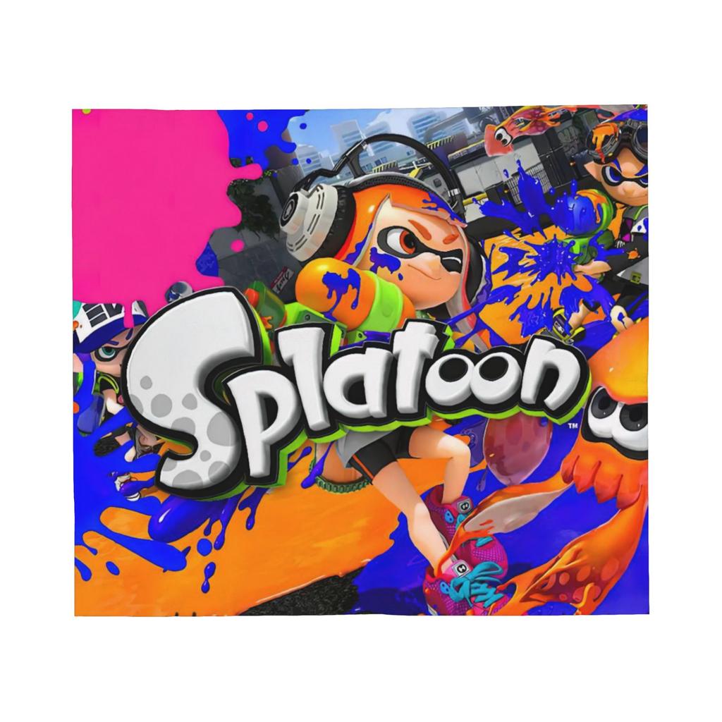 Video Game Splatoon Blankets Flannel  Winter   Multifunction Ultra-Soft Throw Blankets for Home Car Bedspread