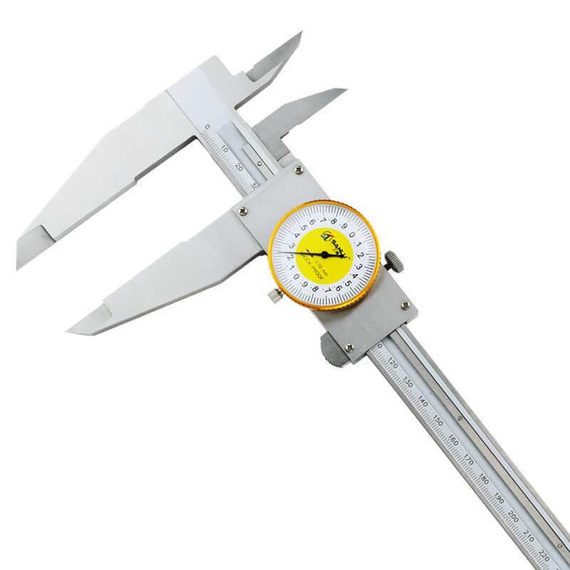 Sanlu High Precision Large Range Dial Caliper, Stainless Steel, Long-Jaw, 0-300/500/600mm, 0.02mm Accuracy