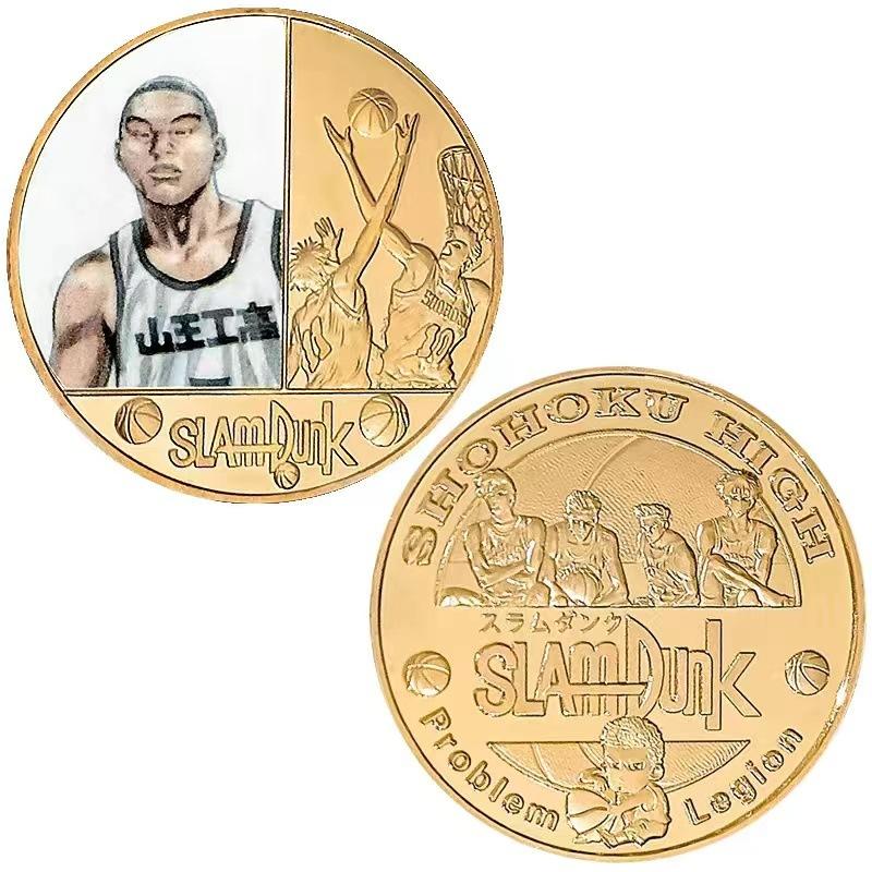 Basketball coins, new twelve commemorative coins, anime coins, peripheral commemorative coins, die cast metal coins