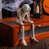 Spooky Halloween Party Supplies Skeleton Statue, See Speak Hear No Evil Figurines, Unique Statue Collectible Skull Decoration for Indoor Mantel Table
