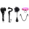 Sex Bondage Kit 5 Pcs Leather BDSM Restraints Set with BDSM Whip Spanking Paddle Handcuffs and Adult Toys for Women and
