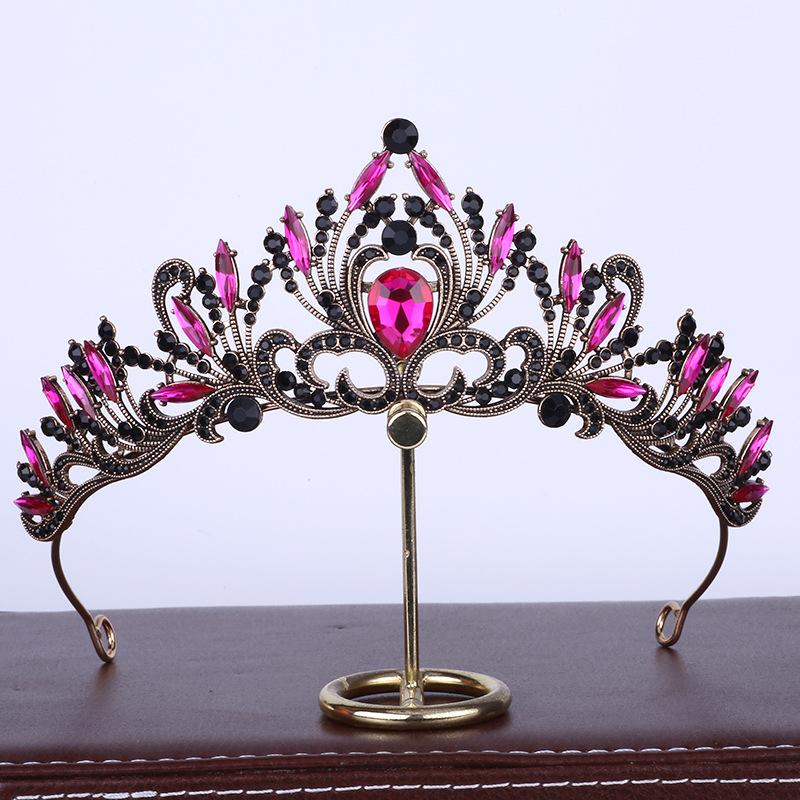 Braut Kopfbedeckungen Luxuriöse neue Krone Hochzeitskleid Barock Geburtstag Krone Haarschmuck