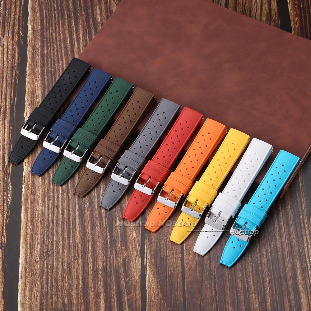 Tropical Silicone Watch Band Quick Release WatchBand 20mm 22mm Rubber Tropic Strap for Smart Watch Waterproof Muti-Color Belt