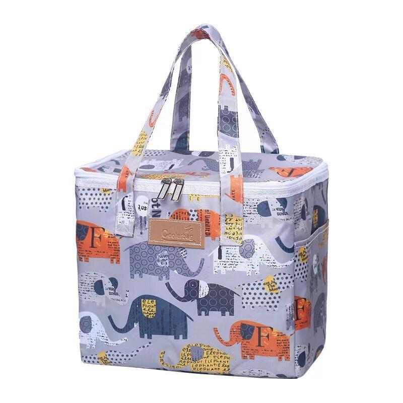 Printed Outdoor Picnic Bag Ice Pack Takeaway Insulation Pack Fresh Portable Lunch Box Bag Travel Food Storage Breakfast Bag
