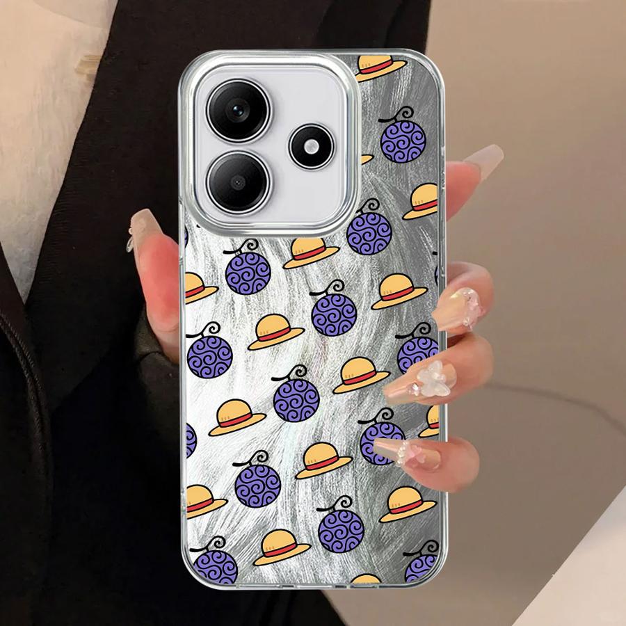 Cute Cartoon One Piece Phone Case for iPhone 17 Air 12 14 16e 14 Plus 11 15 13 Pro 16 Pro Max Black Soft Shell