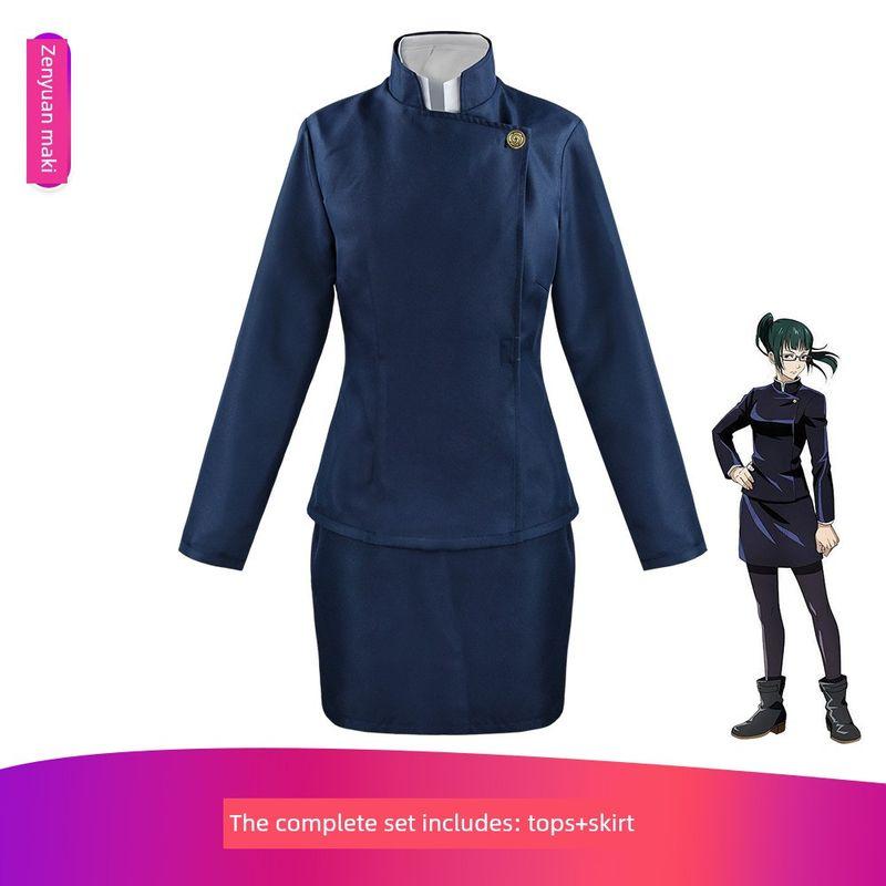 Jujutsu Kaisen Cosplay Costumes Gojo Satoru, Itadori Yuji, Kugisaki Nobara, Inumaki Toge Cosplay Anime Zenyuan Maki (Blue) S