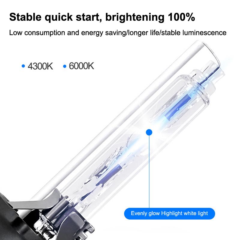 1 szt. 12V 35W Reflektor Ksenonowy Biały Żółty Żarówka Hid Żarówka Reflektora Ksenonowego D1S D2S D3S D4S Lampa Ksenonowa Światło 4300K 6000K