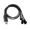 MultiPorts USB To 4Pin 12V Fan Power Adapter Cable USB To 4Pin Stepping-Up Cord For Computer Case Cooling Solution