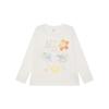 Women's V Neck Long Sleeve Drop Shoulder Oversized Floral Star Print Thin Washed Cotton Vacation Casual Tee Basic Top
