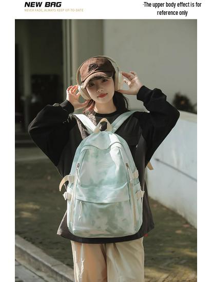 Trendy Tie-Dye Backpack for College and High School Students – Unisex, Fashionable, Large Capacity.