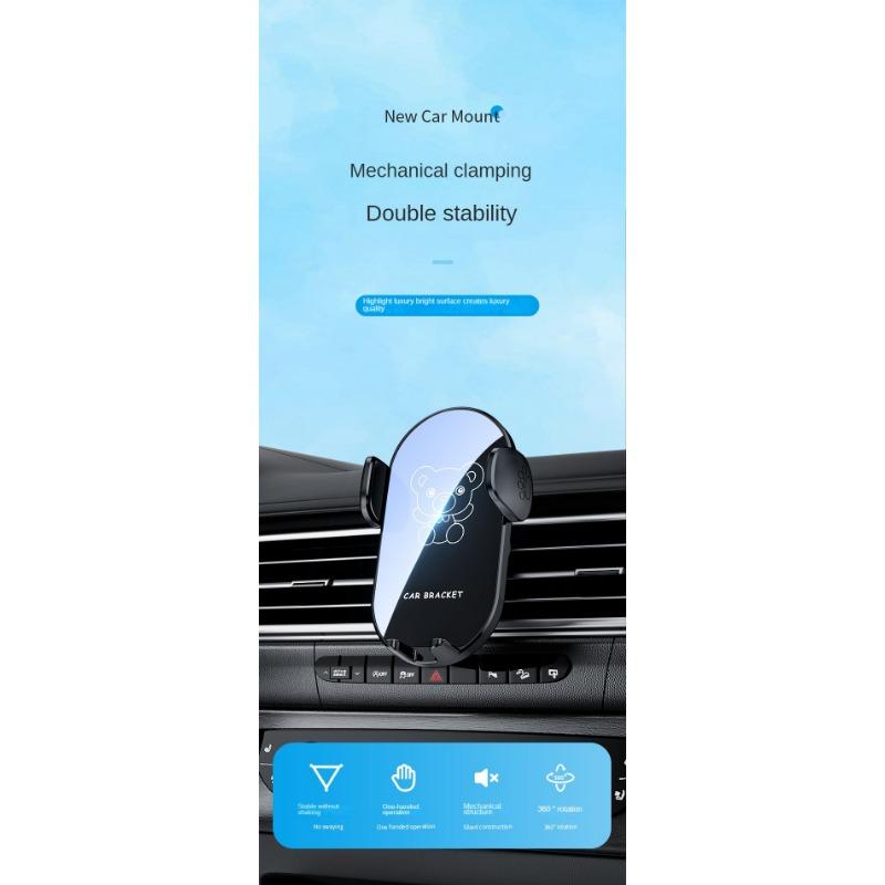 Car Phone Holder New Car Navigation Support Little Bear Cartoon Car Vent Mobile Phone Holder
