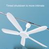 White Ceiling Fan 700mm Diameter Detachable Fan Leaf Convenient Remote Controlled Electric Fan for Bedroom Garden Tent
