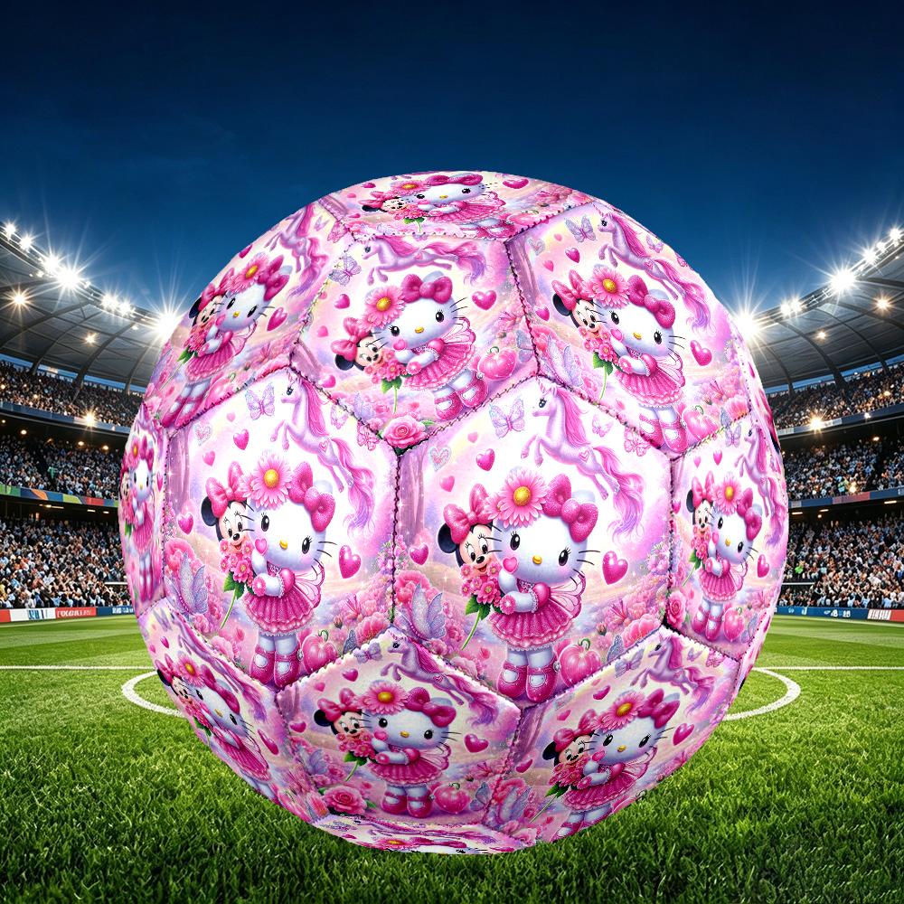 1pc Lovely Cat Soccer Ball, Athletic Standard Football Size 5 Lightweight Sports Match Soccer Ball, Perfect Gift for Sports Enthusiasts