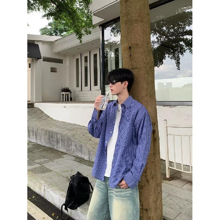 2024 Letter Long Sleeved Shirt Japanese Hong Kong Style Ins Loose Shirt Men'S Summer Trend Versatile Casual Jacket