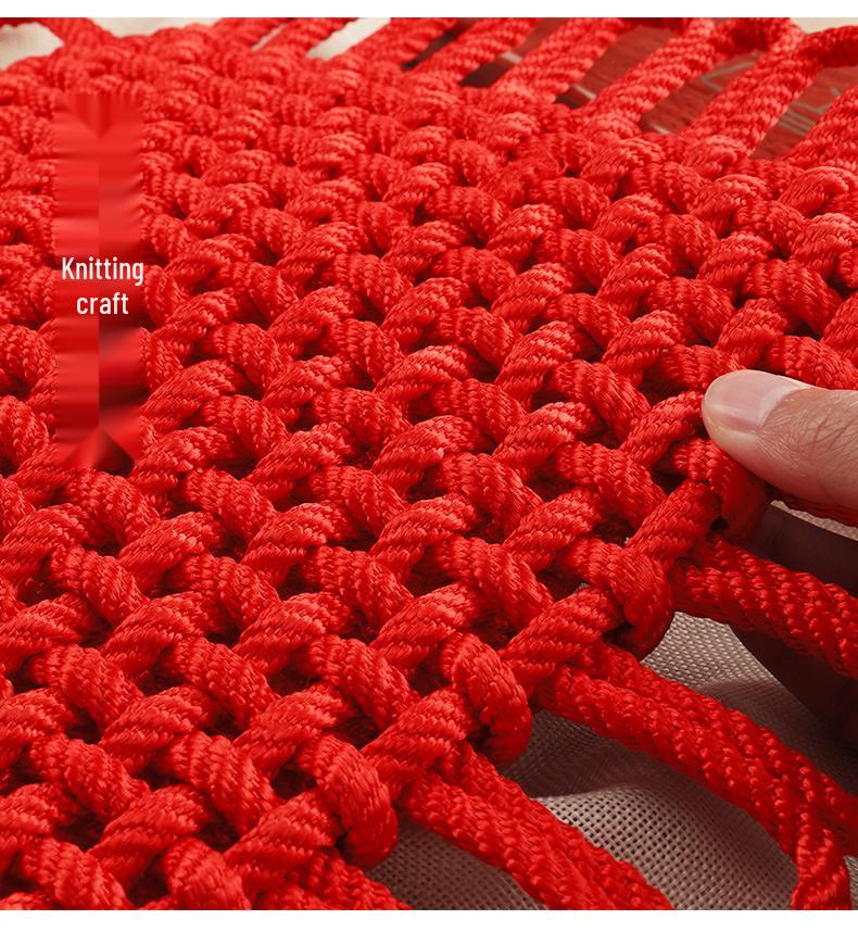 Chinese Knot Red String Braided Cord - Traditional Feng Shui Decor for Living Room, Autumn, and National Day Festivals