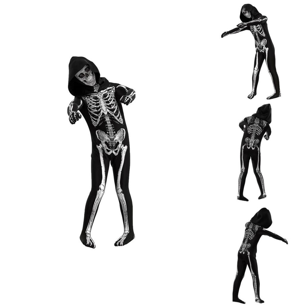 Collant Scheletro Horror per Bambini per Divertimento ad Halloween e Cosplay