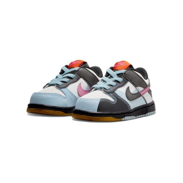 Nike Dunk Low TD Scarpe da Ginnastica Dance Baby Multicolor Summit-White Light-Armory-Blue FN0029-100