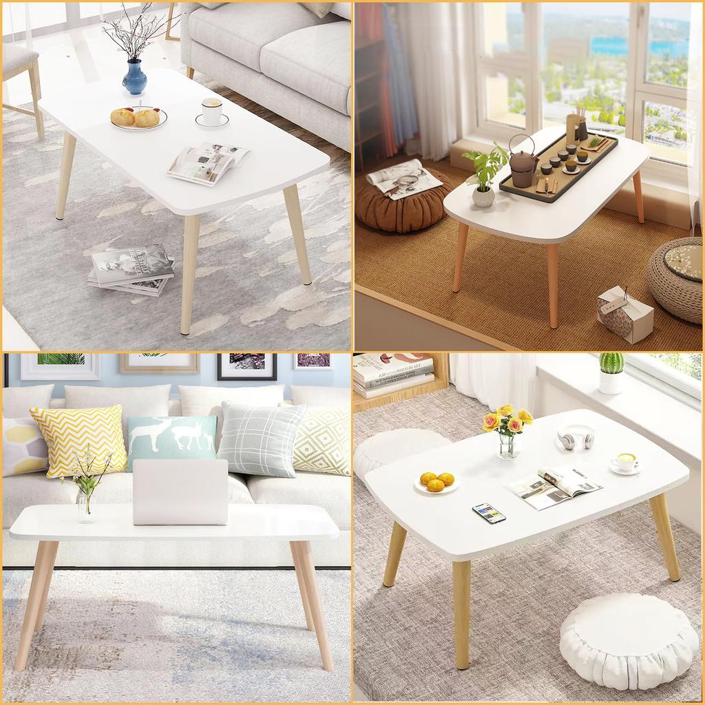 LBFXQ Coffee Perfect for Single 80cm Wide X 40cm Cute and Stylish Mini Nordic Easy Assembly Table, Living, Deep, Table/Desk, Wooden, Style,