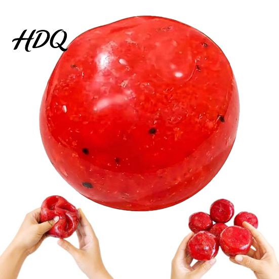 Decompression Squeeze Balls Watermelon Squishy Toy Fidget Moldable Sensory Realistic Cute Fruit Shaped Stress Ball Soft Relief Toy for Office