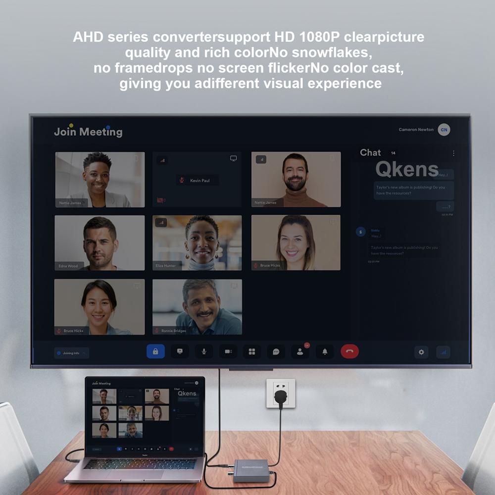 4K HDMI To AHD Converter 4K 60Hz HDMI Input To 1080p Video Display BNC AHD Out for Computer PC Camera DVR To TV Monitor
