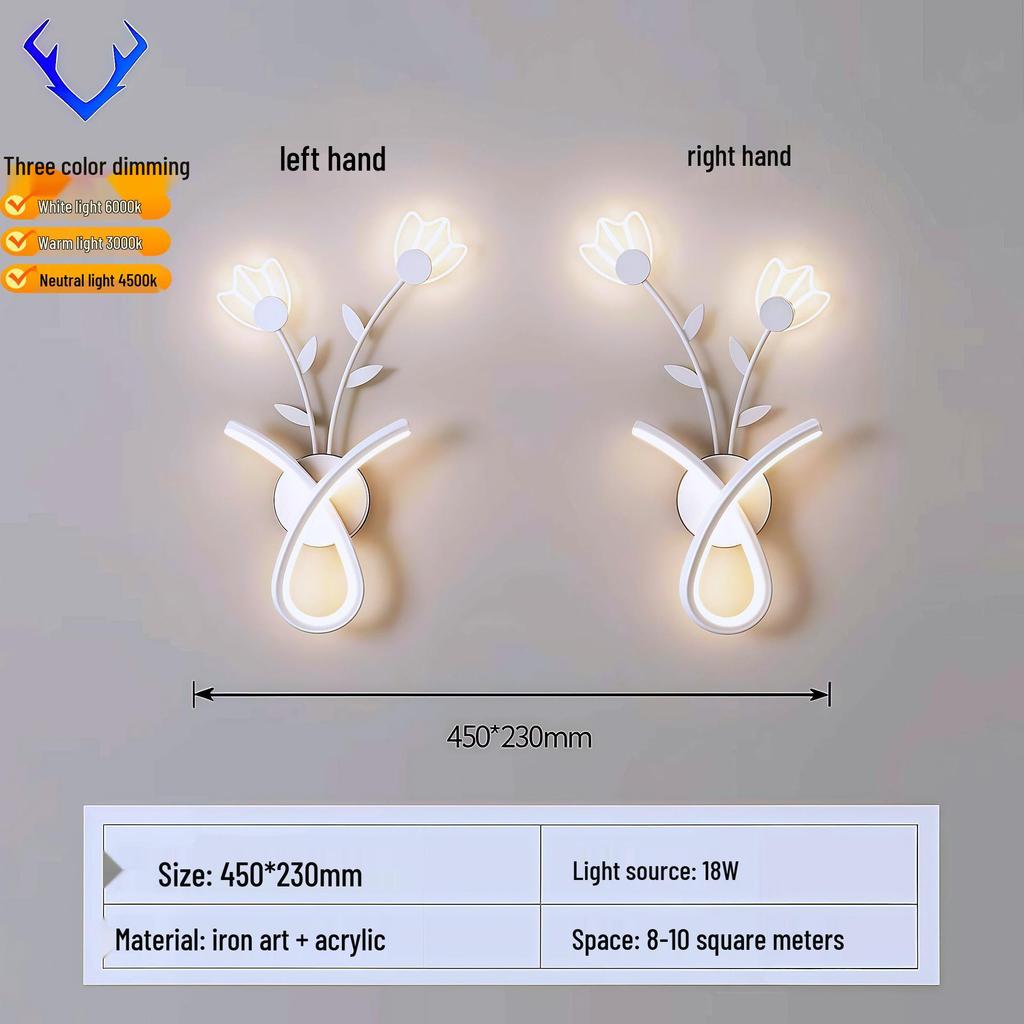 Kreative LED-Wandleuchte für den Innenbereich mit Fernbedienung - Stufenloses Dimmen für Schlafzimmer, Wohnzimmer, Flur, Balkon oder Treppenhaus