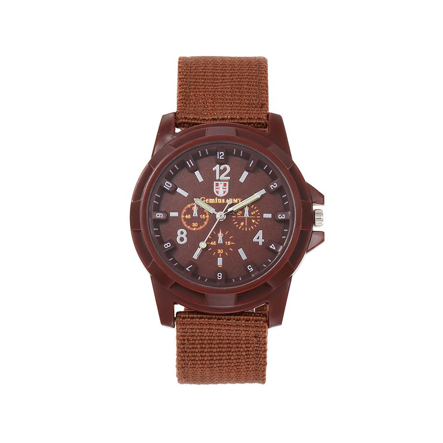 New casual fashion simple round dial pointer style canvas strap men's watch; Birthday gift of choice