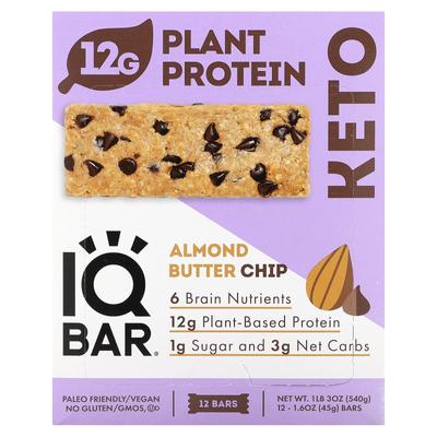 Plant-based Protein Bar, Almond Butter Chips, 12 Bars, 45 G (1.6 Oz) Each