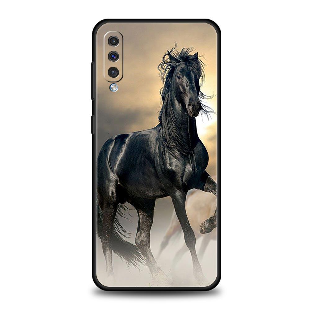 Running Horse Animal Phone Case For Samsung A54 A52 A24 A14 A50 A72 A70 A30 A40 A20S A20E A02S A12 A22 A34 A42 A32 5G A04s Cover