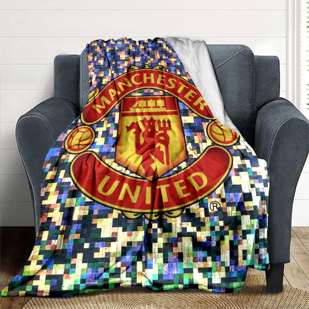 Manchester Blanket Comfortable Suitable for Office Chair Bed Bedding for All Occasions Playful Design Ideal Gift For Birthday Valentine'S Day