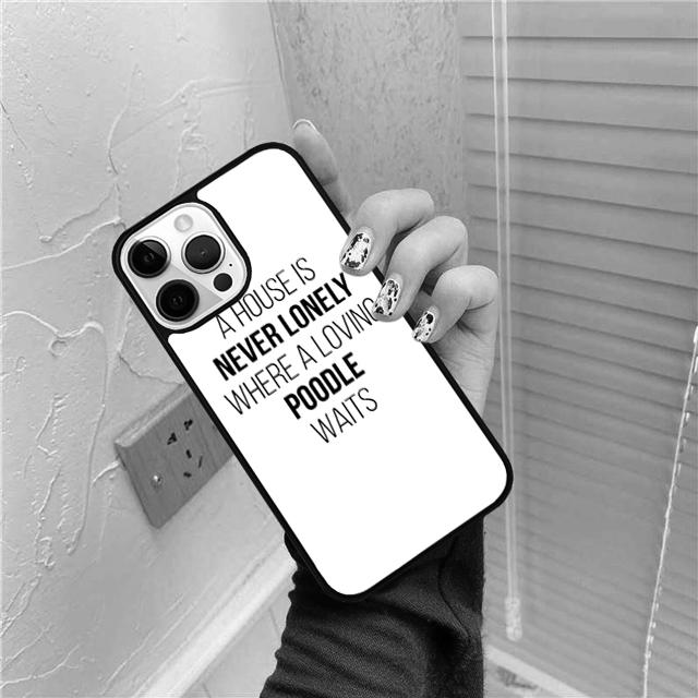 Life Is Better With A Poodle Silhouette Phone Case For iPhone 17 Air 16 15 14 Plus Apple 16 11 12 13 Pro Max Coque