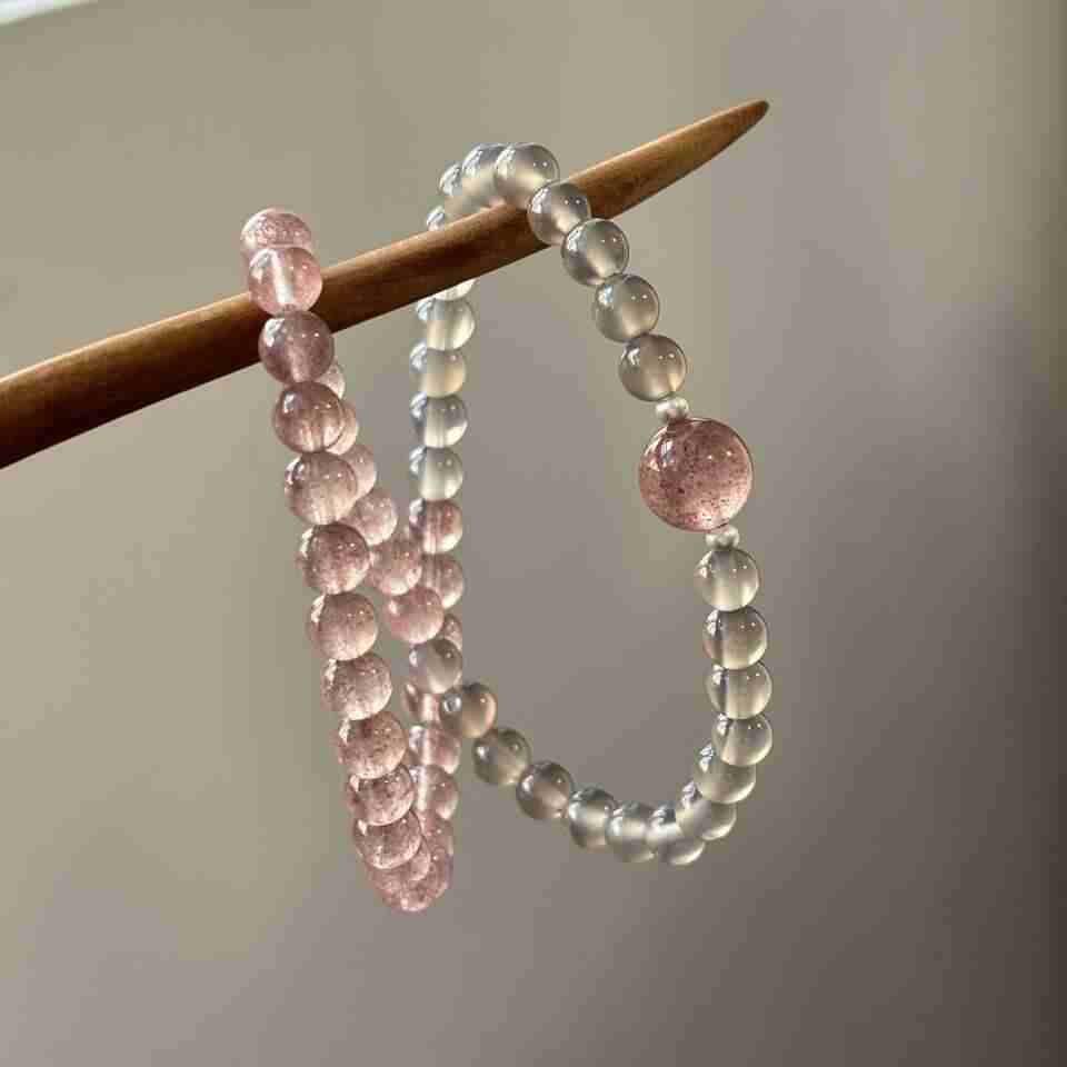 Chinese Style Cat's Eye Beaded Bracelet – Imitation Red Agate, Retro National Design, New Year Elegance