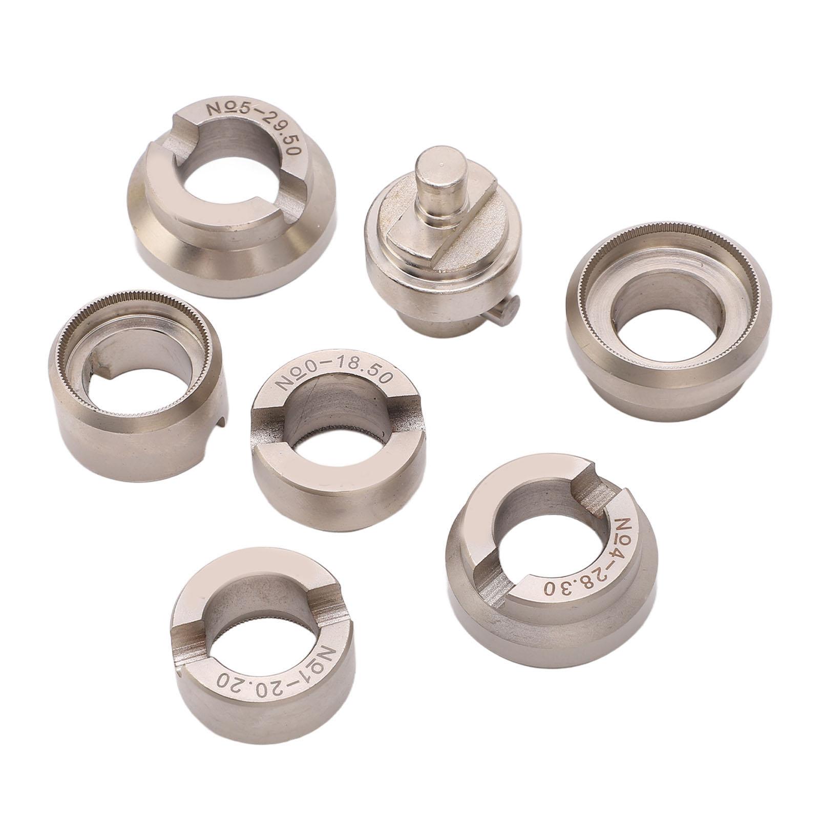 

Набор из 7 предметов для открывания задней крышки часов, набор штампов из легированной стали и адаптера для снятия задней крышки часов