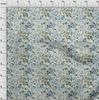 oneOone Georgette Viscose Aquamarine Fabric Florals Sewing Craft Projects Fabric Prints By Yard 42 Inch
