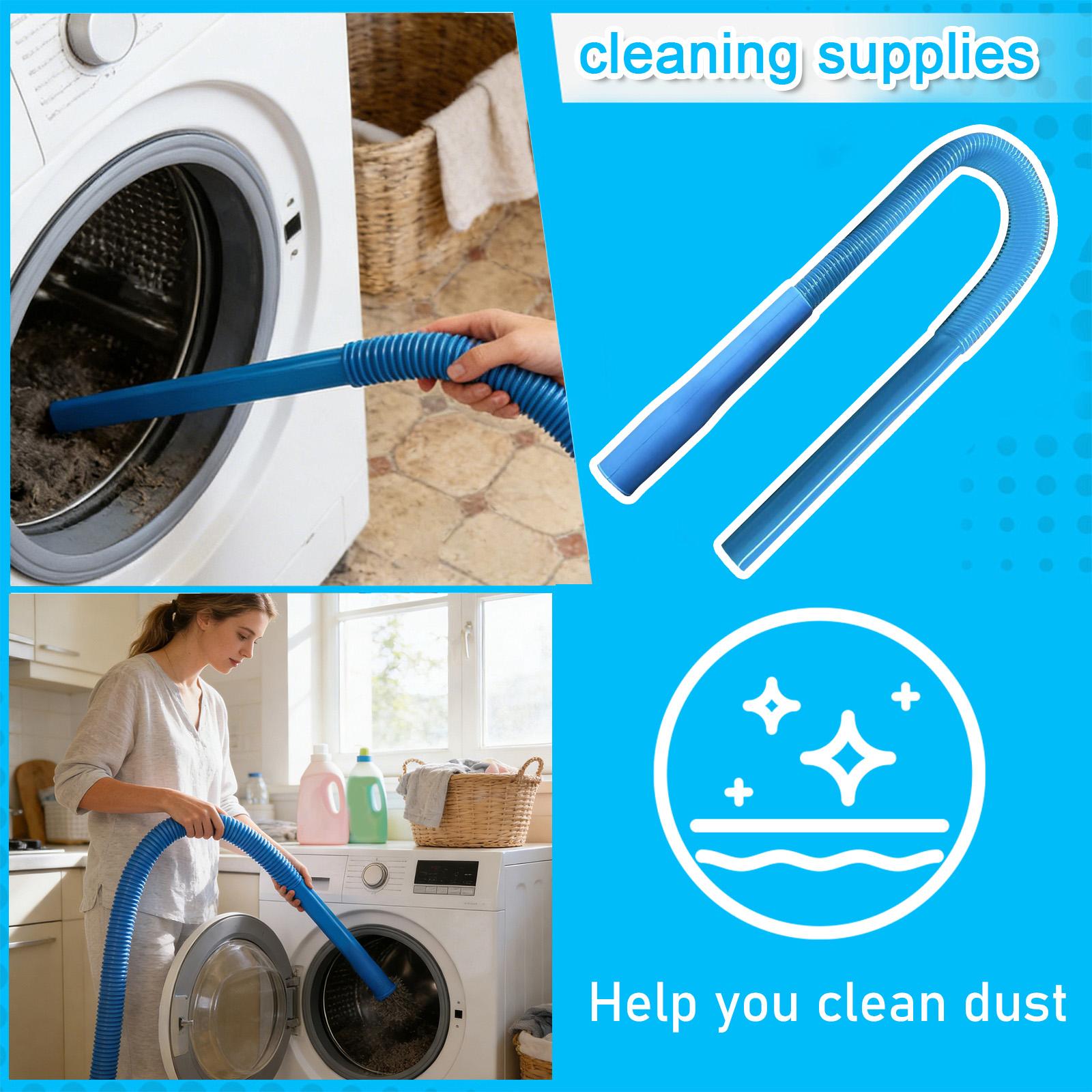 Dryer Vent Cleaner Kit Compatible With Most Vacuum Cleaner, Dryer Lint Brush And Vacuum Hose Attachment With Universal Connector, Quickly Lint Remover One Size
