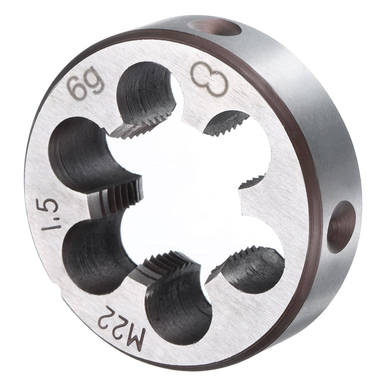 uxcell Round Threading Die M22 x Metric Thread Threading Fixed Die Alloy Tool Steel Tapping Repair Tool 1.5 Right-Hand
