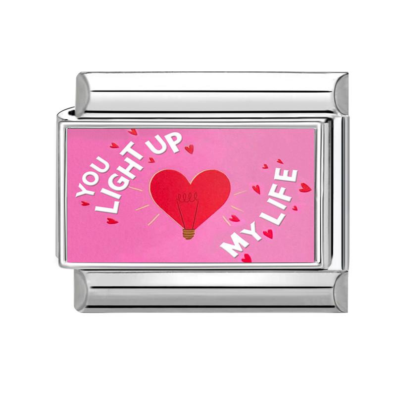 Red Pink Heart Dog Cat Flowers Italian Charm Link fit 9mm Stainless Steel Jewelry DIY Making Bracelets For Gifts