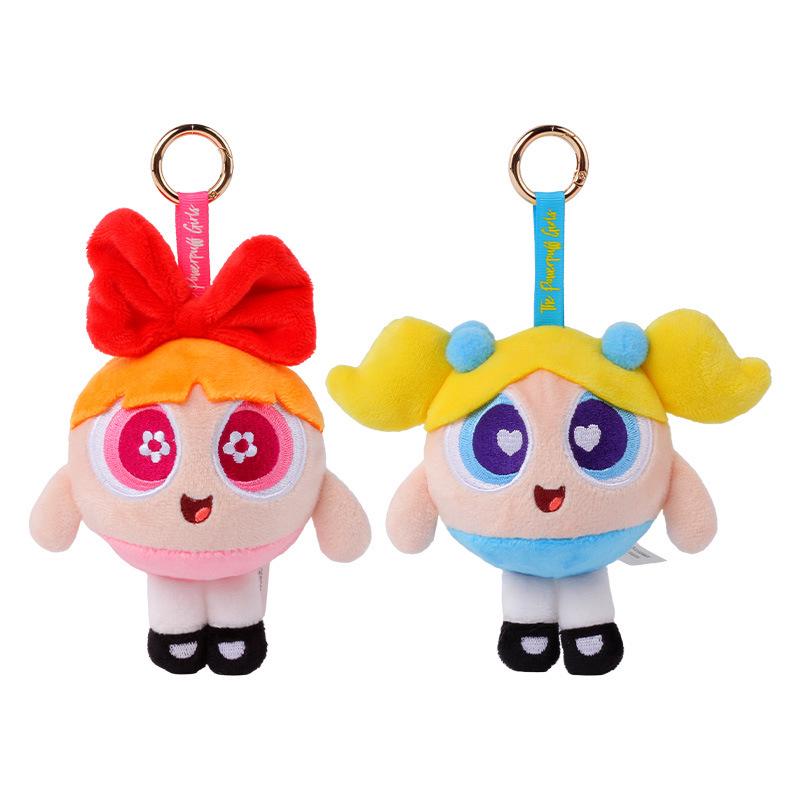 Warner Bros. Powerpuff Girls Plush Ornament Keychain - Stress Relief Spherical Squeeze Ball Charm