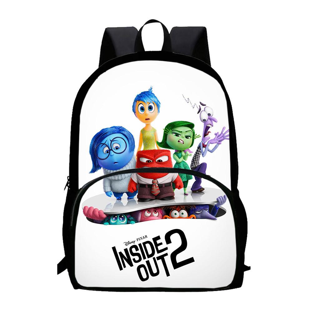 Inside Out 2 Student Backpack Large Capacity Oxford Cloth School Bag Unisex