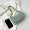 Damen Kord Schultertasche Stilvolle Handtasche mit oberem Griff Halbmond Handtasche Einfache Achseltasche für Einkaufen Pendeln Date