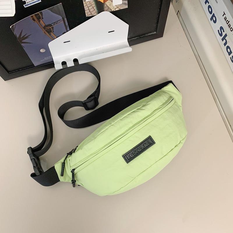 

Breast Bag Casual Messenger Bag Men S Light Commuting Small Satchel Tooling Shoulder Bag Girls Solid Color Sports Fanny Pack світло-зелений колір