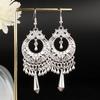 Retro Miao Silver Tassel Earrings: Ethnic Yunnan Long Dangle Women's Jewelry