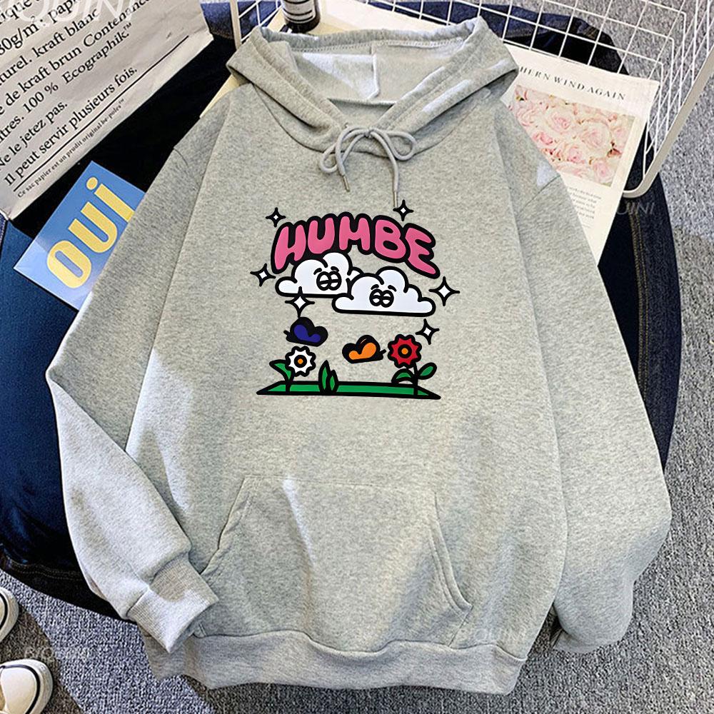 Humbe Singer Graphic Hoodies Long Sleeve Men Women Hooded Sweatshirts Cartoon Graphic Pullovers Unisex Clothes Winter Pocket Top