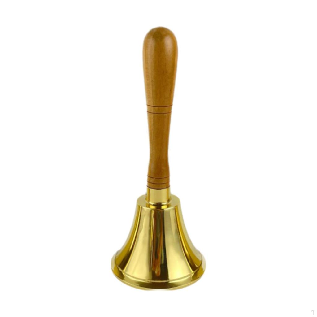 Brass Bell with Wooden Handle for Various Events and Functions