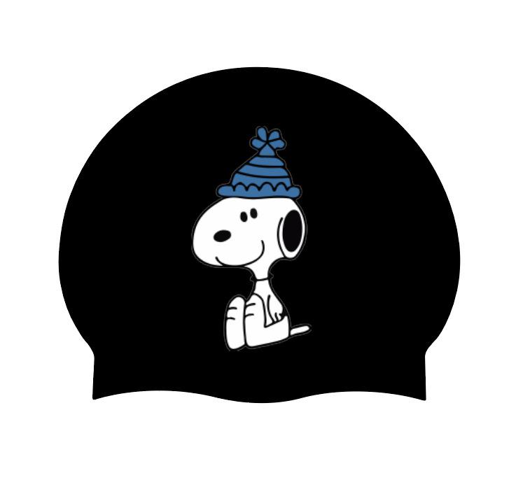 Women's Long Hair Silicone Swim Cap with Racing Pattern for Large Sizes