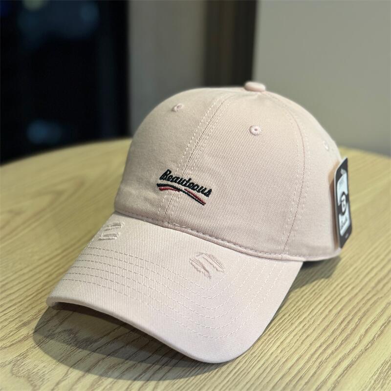 Small letter washed baseball cap female street youth couple casual tide tie college style baseball cap male