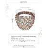 Bandeau pour cheveux style bohème 4 couleurs pour femmes, couleur kaki, décoration de fleurs creuses en fausses perles, convient pour les bandeaux décontractés, mignons, vintage