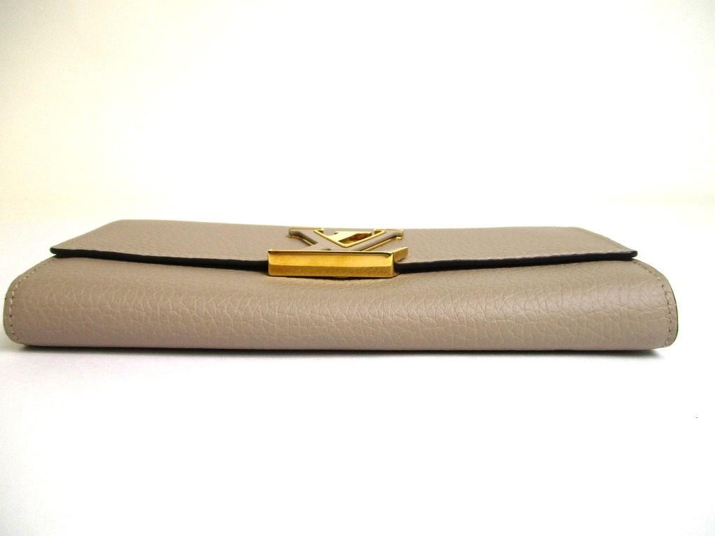 Autentisk LOUIS VUITTON Pebble Tourillon Lær Capucines Lommebok #a599 Oppusset
